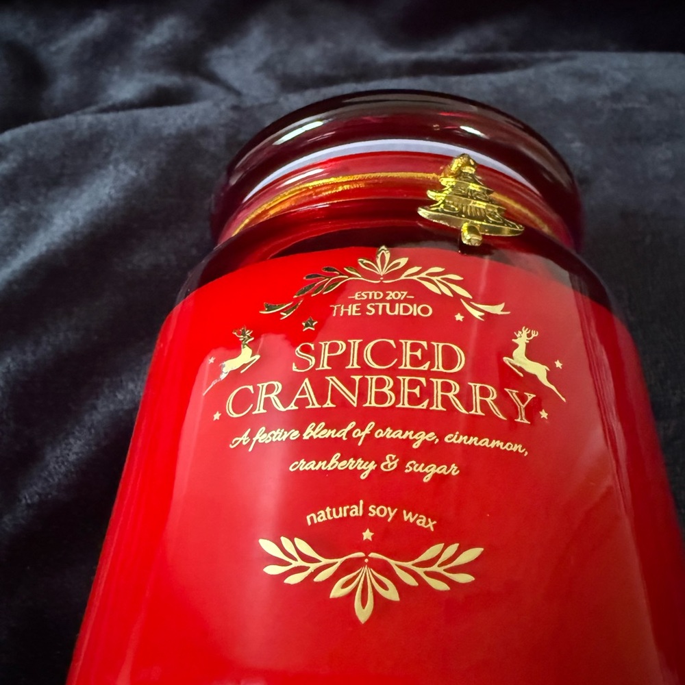 Spiced Cranberry Candle - Red